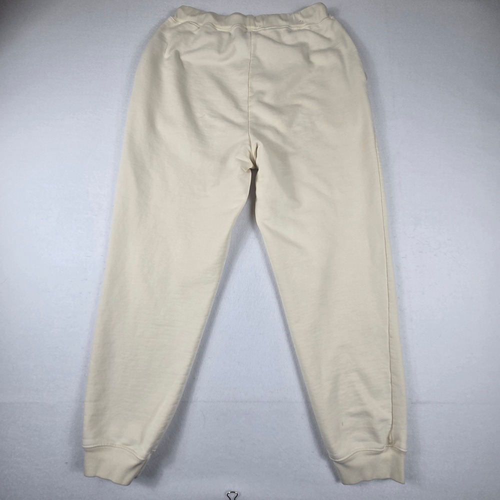 Lauren Ralph Sweatpants Womens Medium Cream joggers Cotton Crest Logo (B4) - Picture 3 of 13